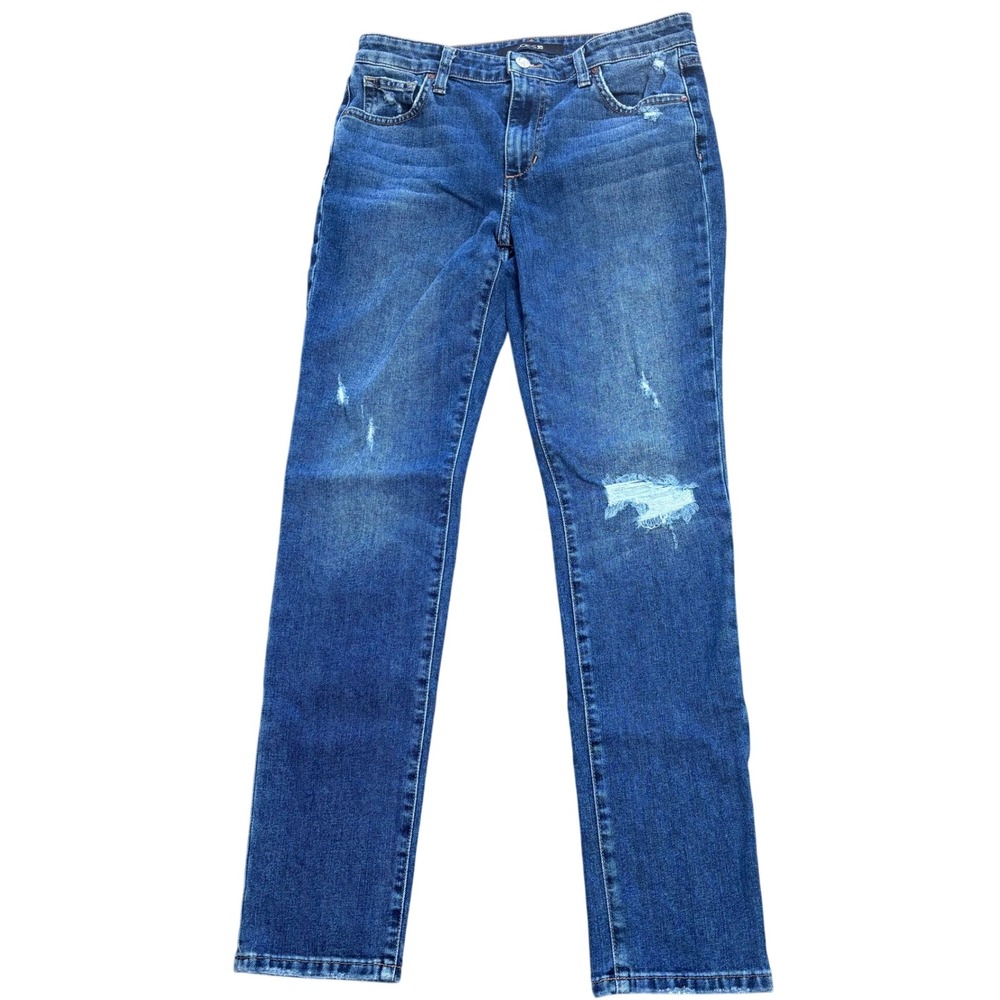 Joe's Jeans Boyfriend Slim Ankle Jeans Wms Blue Distressed Denim Size 27